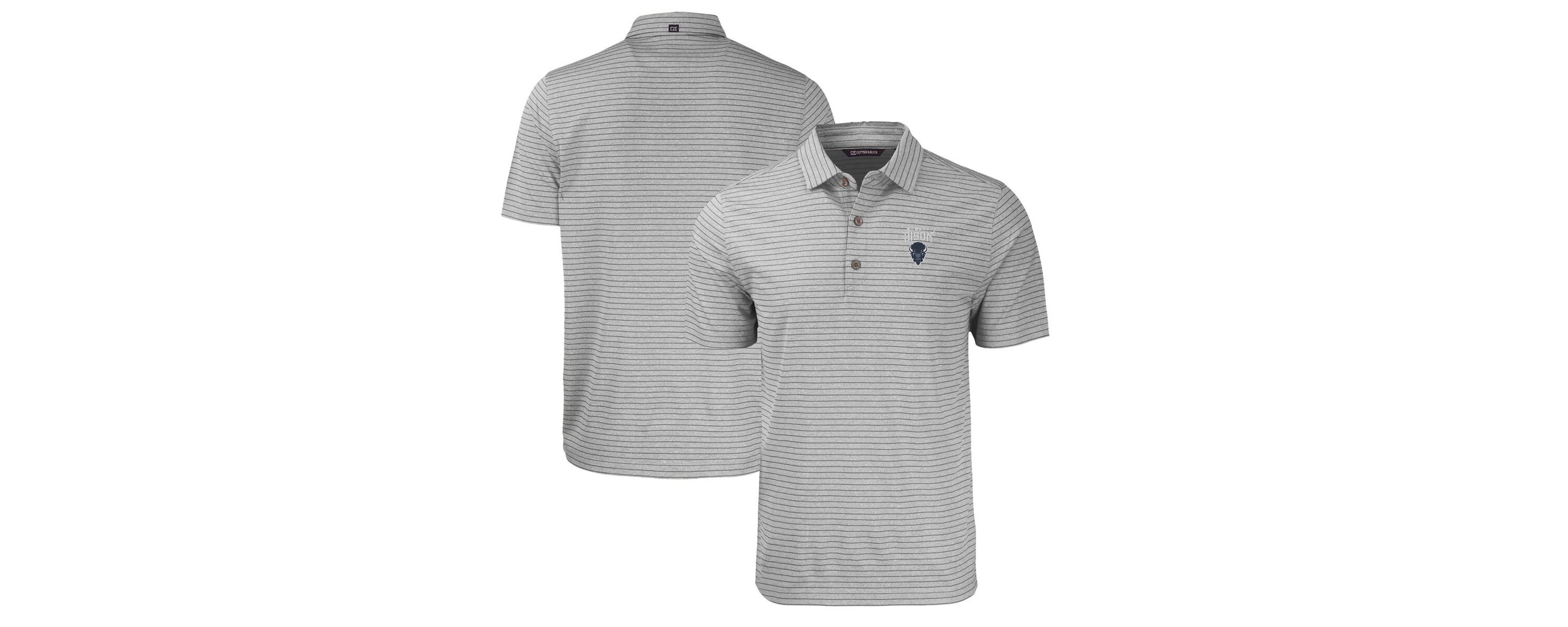 NCAA Howard Bison Big & Tall Forge Eco Stripe Stretch Recycled Polo