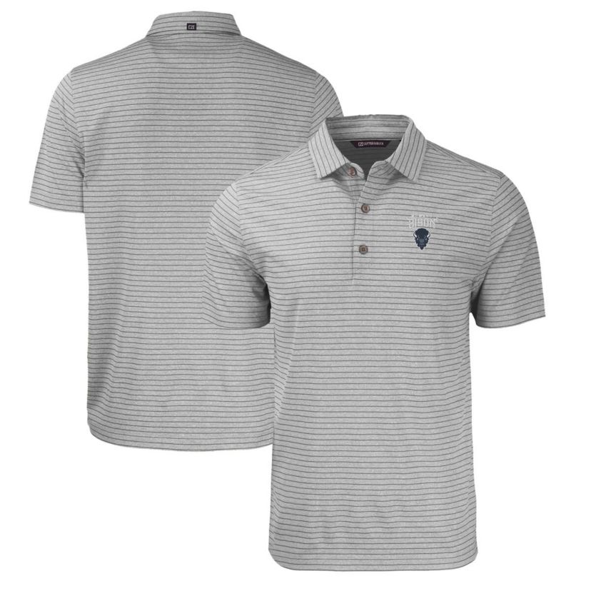 NCAA Howard Bison Big & Tall Forge Eco Stripe Stretch Recycled Polo