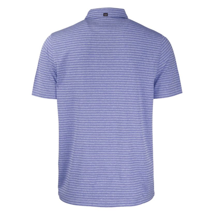 NCAA Kansas Jayhawks Big & Tall Forge Eco Stripe Stretch Recycled Polo