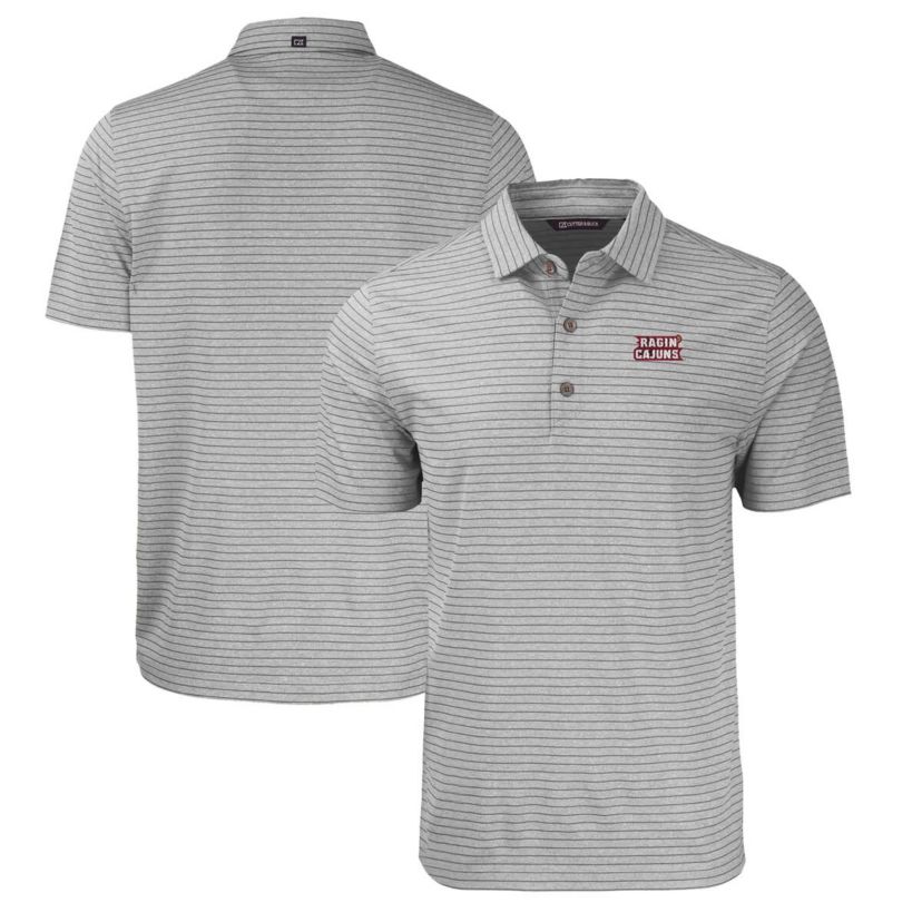 NCAA Louisiana Ragin Cajuns Big & Tall Forge Eco Stripe Stretch Recycled Polo