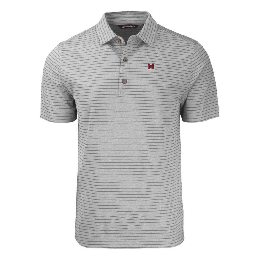 Miami (OH) RedHawks NCAA Miami University RedHawks Big & Tall Forge Eco Stripe Stretch Recycled Polo
