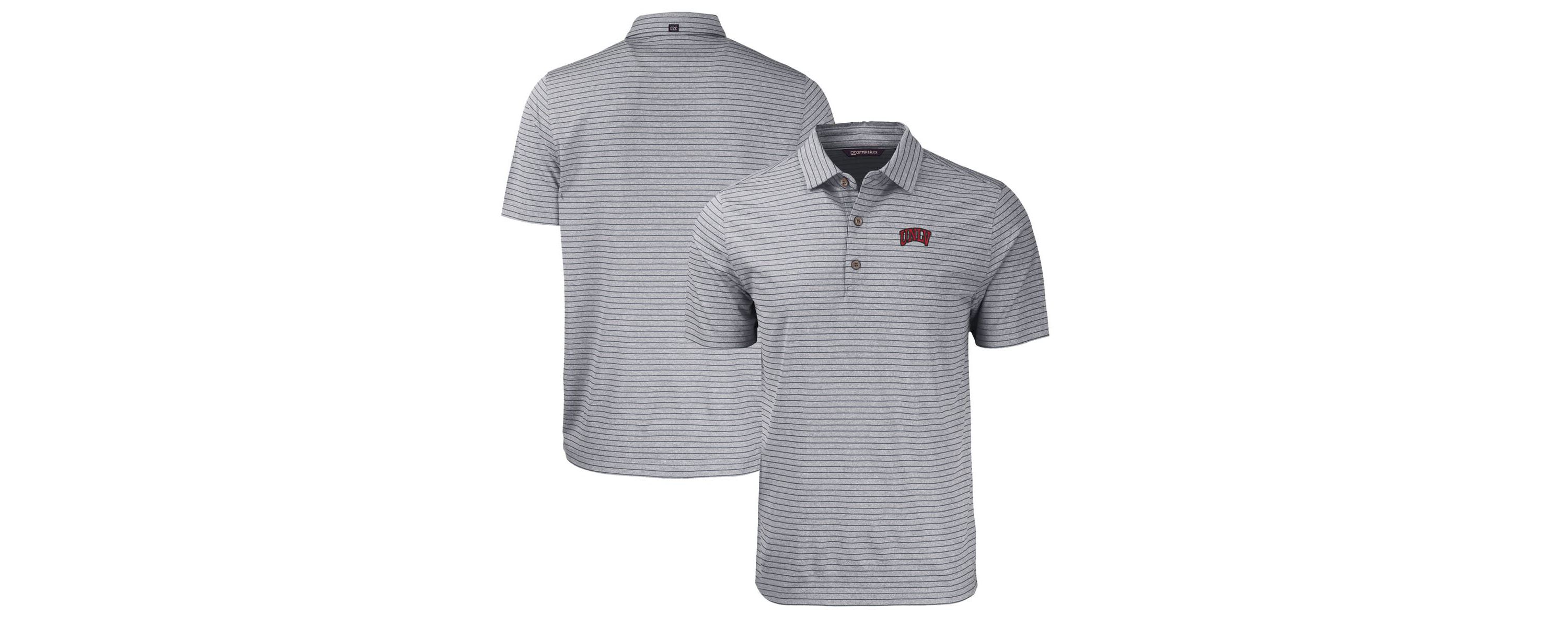 NCAA UNLV Rebels Big & Tall Forge Eco Stripe Stretch Recycled Polo