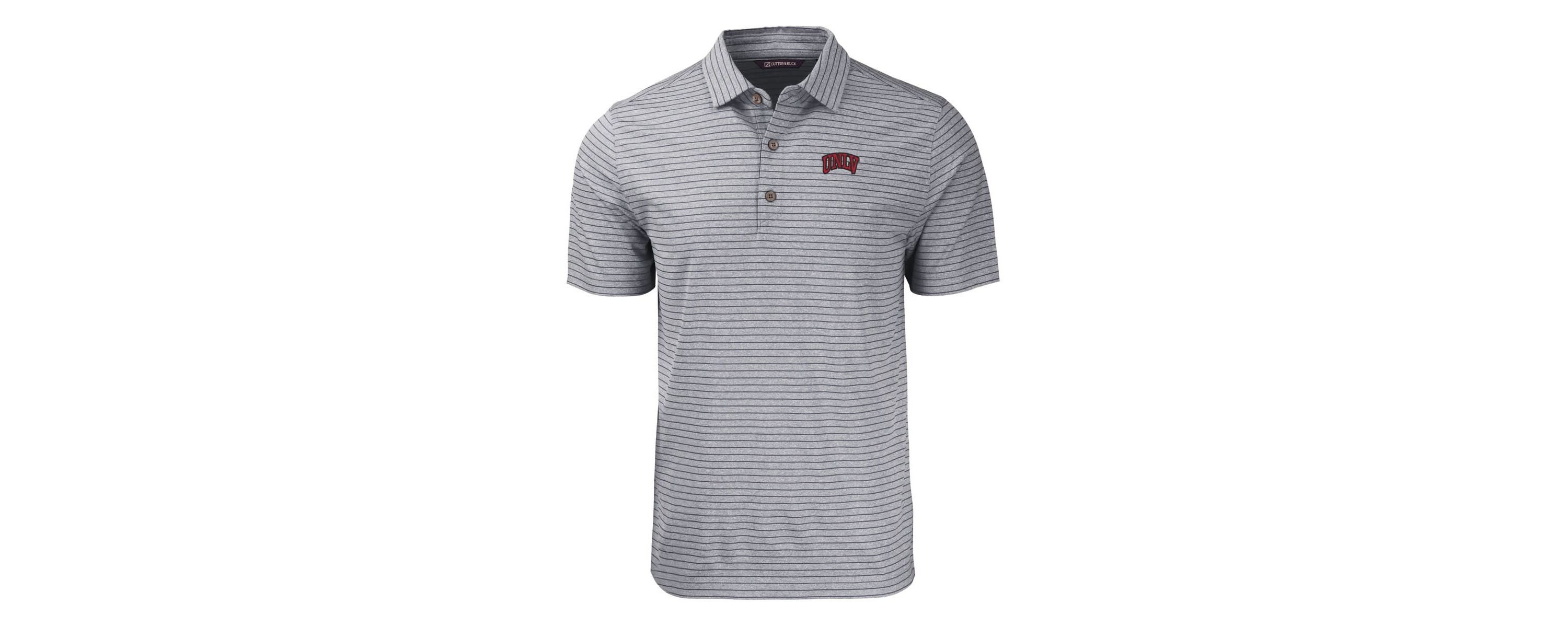 NCAA UNLV Rebels Big & Tall Forge Eco Stripe Stretch Recycled Polo