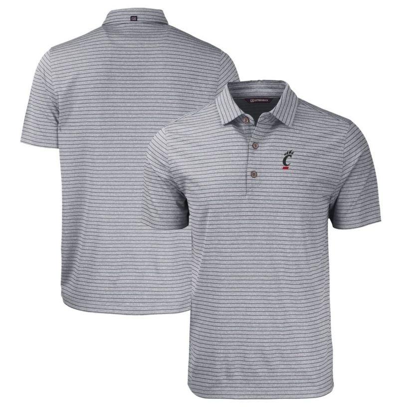 NCAA Cincinnati Bearcats Big & Tall Forge Eco Stripe Stretch Recycled Polo