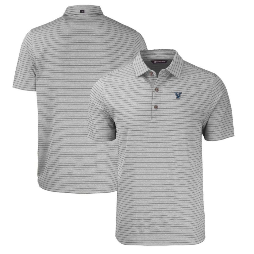 NCAA Villanova Wildcats Big & Tall Forge Eco Stripe Stretch Recycled Polo