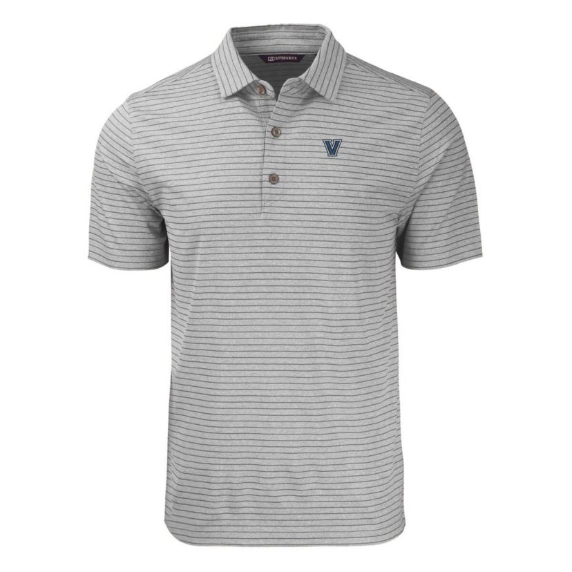 NCAA Villanova Wildcats Big & Tall Forge Eco Stripe Stretch Recycled Polo