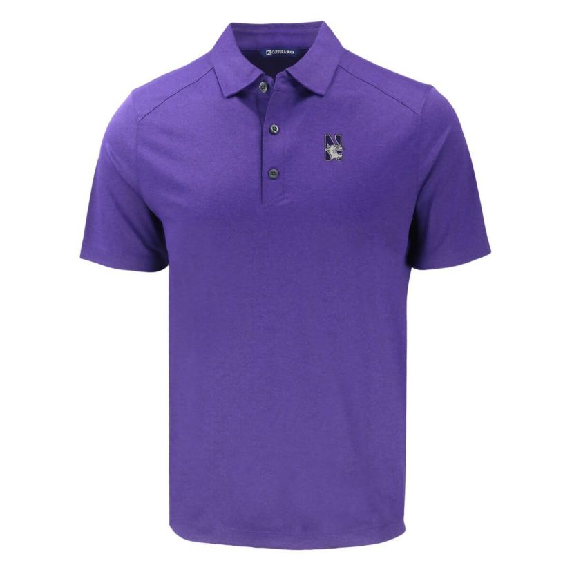 NCAA Northwestern Wildcats Big & Tall Forge Eco Stretch Recycled Polo