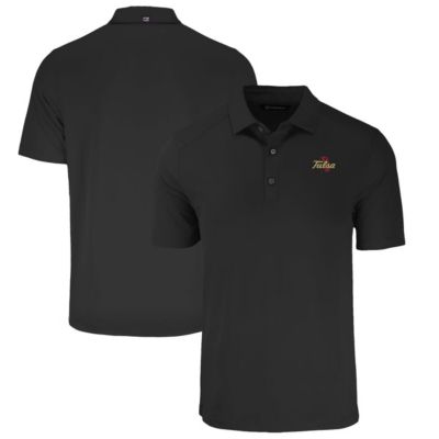 Cutter & Buck Men's NCAA Tulsa Golden Hurricane Big & Tall Forge Eco Stretch Recycled Polo, Black, 3XLT -  0197946997416