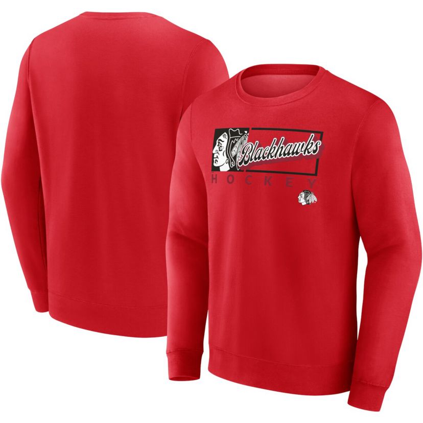 NHL Fanatics Chicago Blackhawks Focus Fleece Pullover Sweatshirt