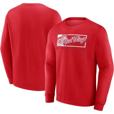 Men's NHL Fanatics Detroit Wings Focus Fleece Pullover Sweatshirt, Red, Medium