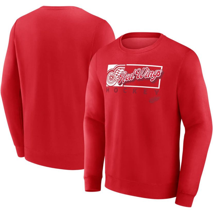 NHL Fanatics Detroit Wings Focus Fleece Pullover Sweatshirt