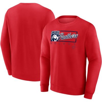 Men's NHL Fanatics Florida Panthers Focus Fleece Pullover Sweatshirt, Red, Small