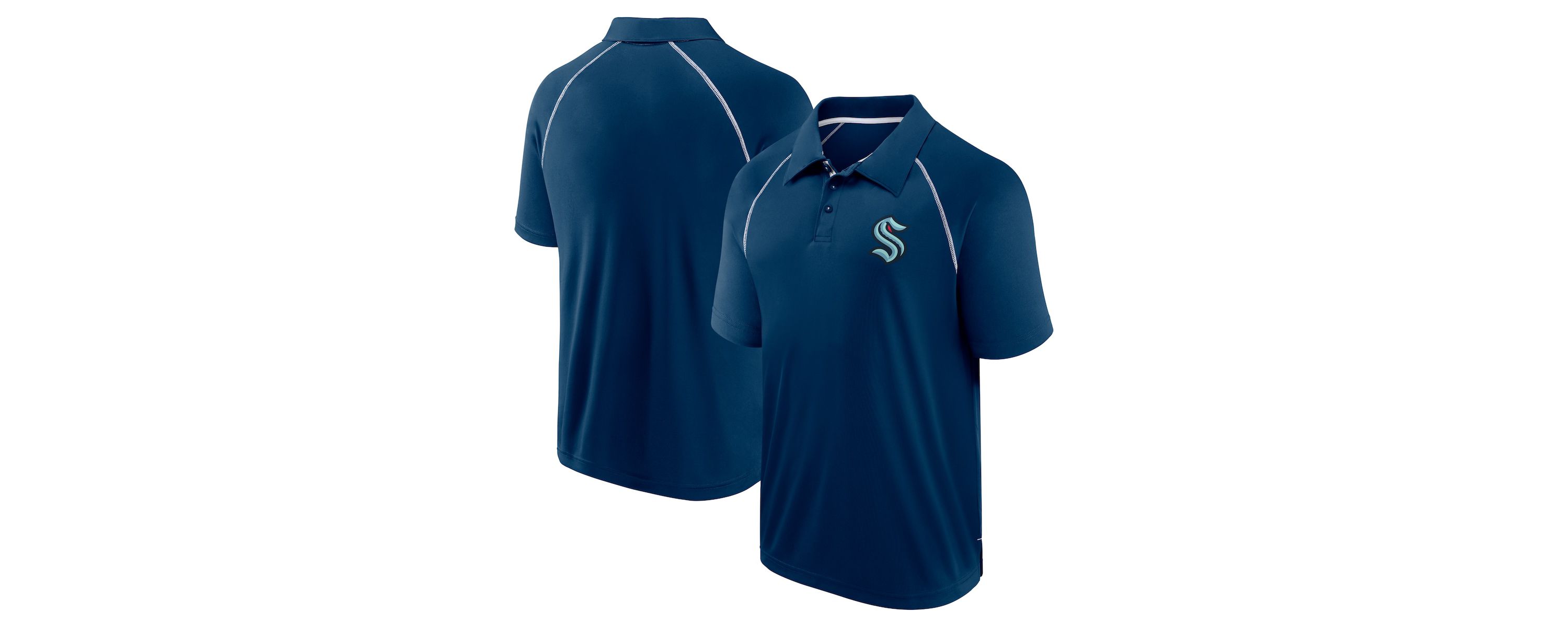 NHL Fanatics Seattle Kraken Raglan Strong Alone Polo