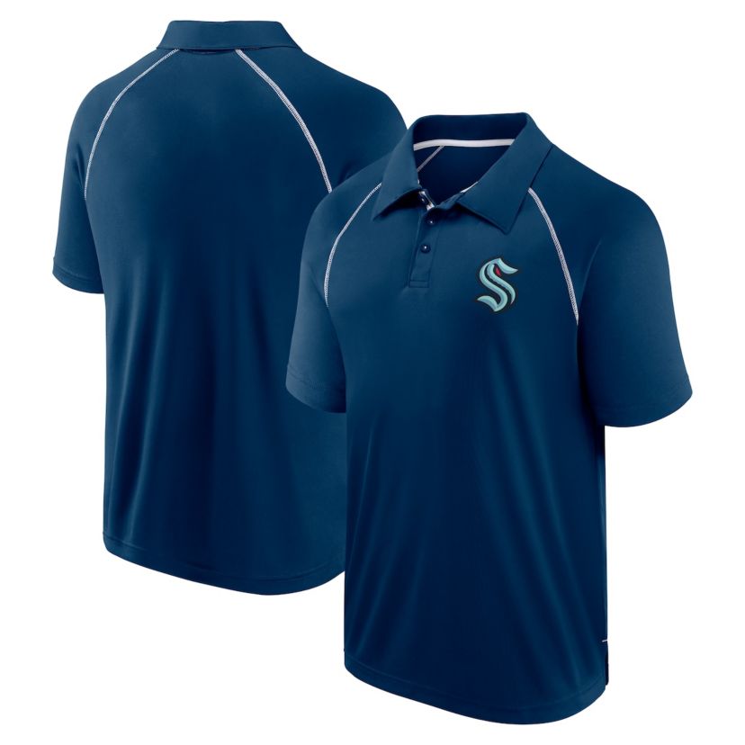 NHL Fanatics Seattle Kraken Raglan Strong Alone Polo