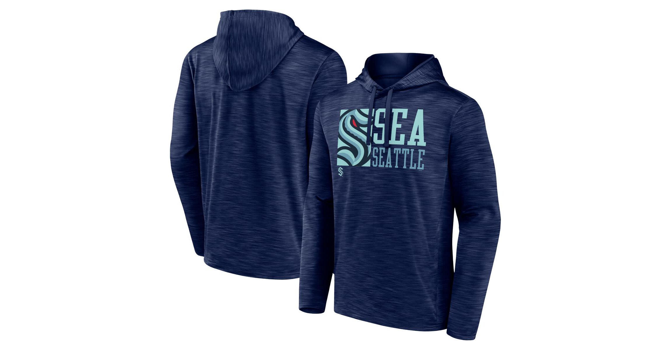 NHL Fanatics Deep Sea Seattle Kraken Never Quit Pullover Hoodie