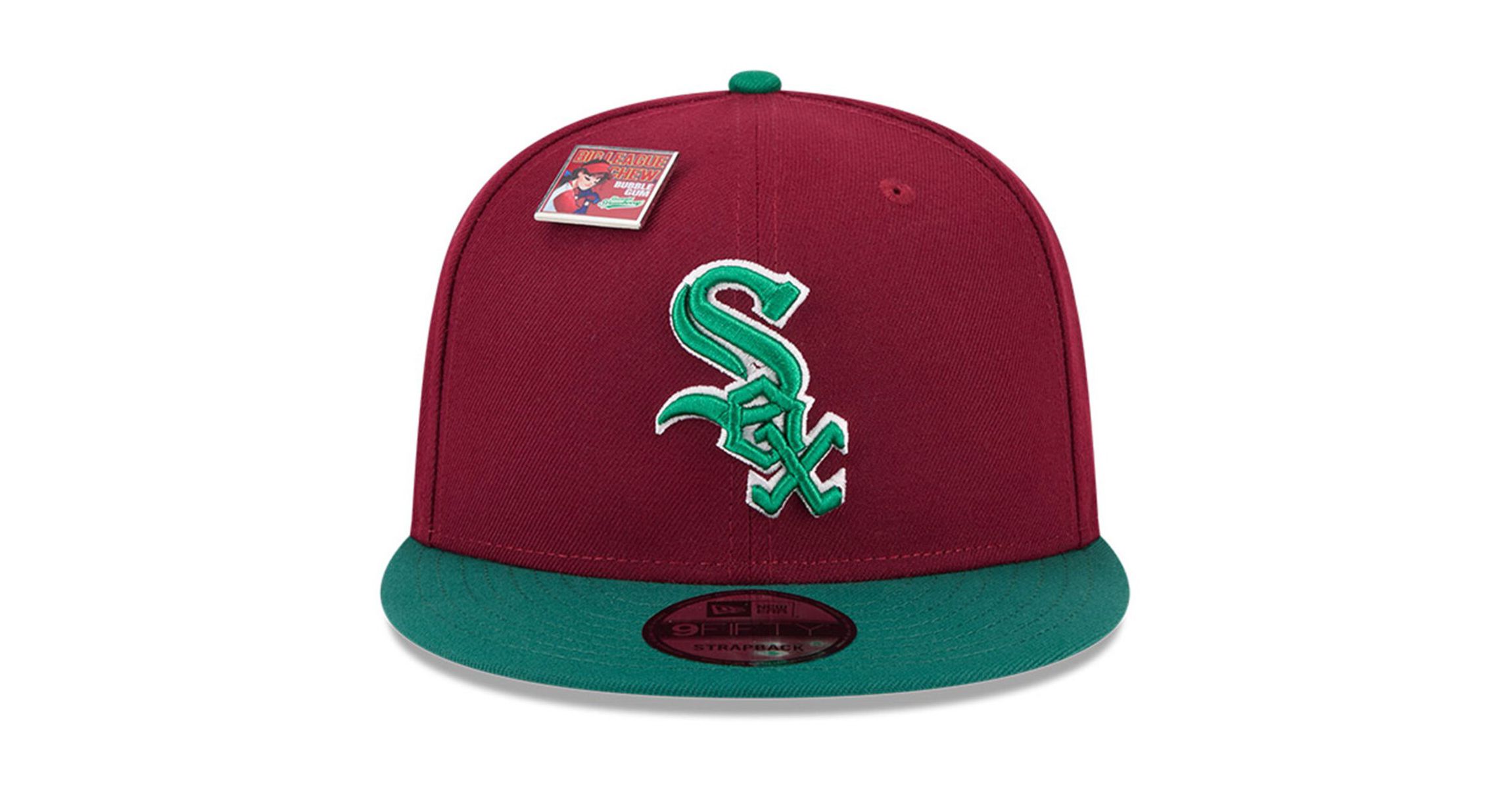 Chicago White Sox MLB Cardinal/Green Chicago Sox Strawberry Big League Chew Flavor Pack 9FIFTY Snapback Hat