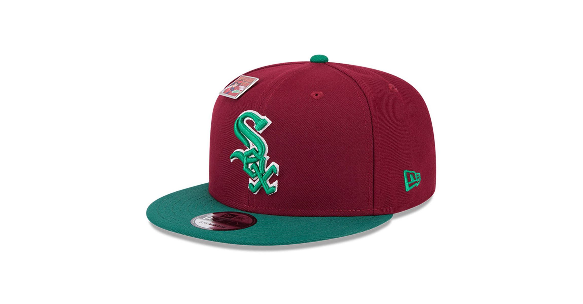 Chicago White Sox MLB Cardinal/Green Chicago Sox Strawberry Big League Chew Flavor Pack 9FIFTY Snapback Hat
