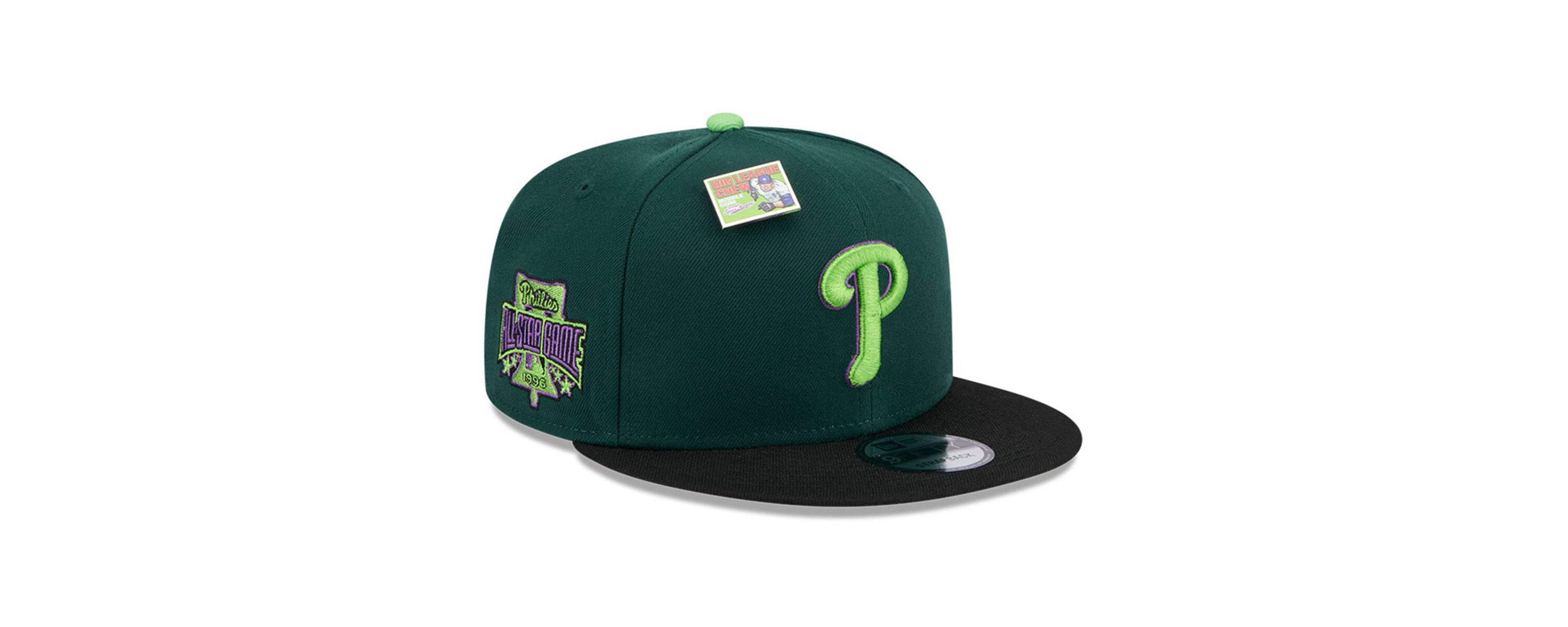 MLB Green/Black Philadelphia Phillies Sour Apple Big League Chew Flavor Pack 9FIFTY Snapback Hat