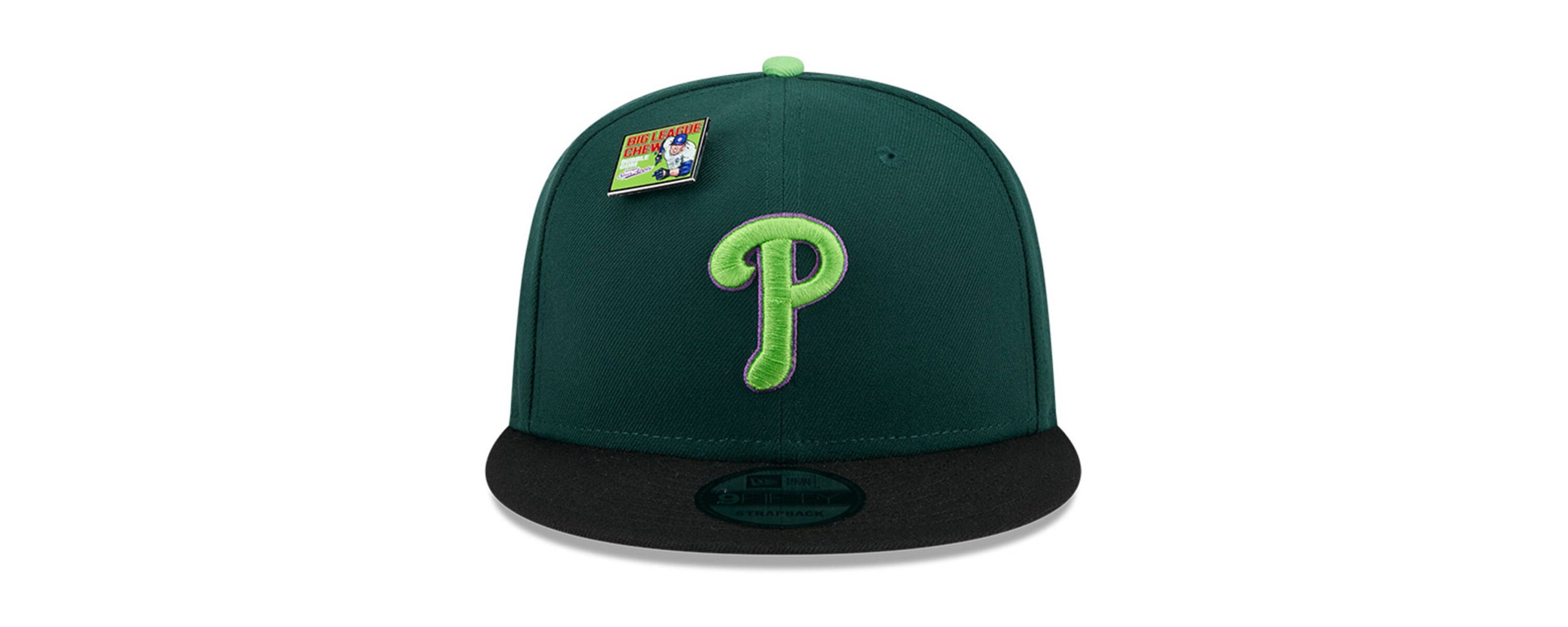 MLB Green/Black Philadelphia Phillies Sour Apple Big League Chew Flavor Pack 9FIFTY Snapback Hat