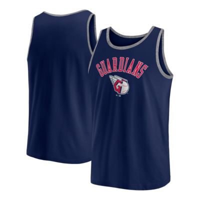 Men's MLB Fanatics Cleveland Guardians Bet Tank Top, Navy Blue, Small