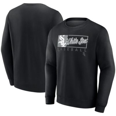 Men's Chicago White Sox MLB Fanatics Chicago Sox Focus Fleece Pullover Sweatshirt, Black, Small