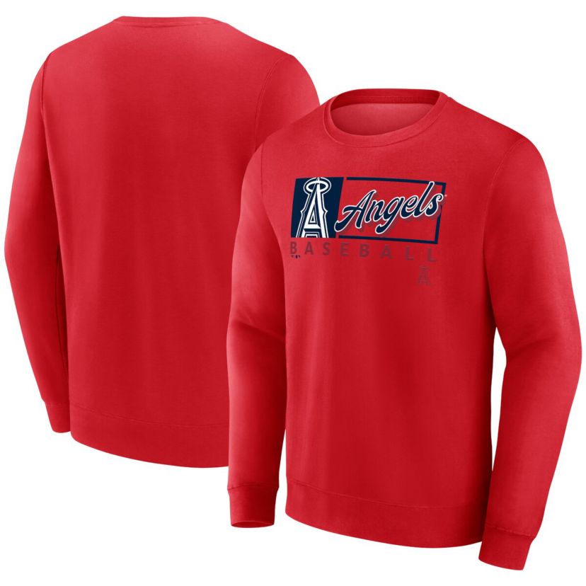 MLB Fanatics Los Angeles Angels Focus Fleece Pullover Sweatshirt