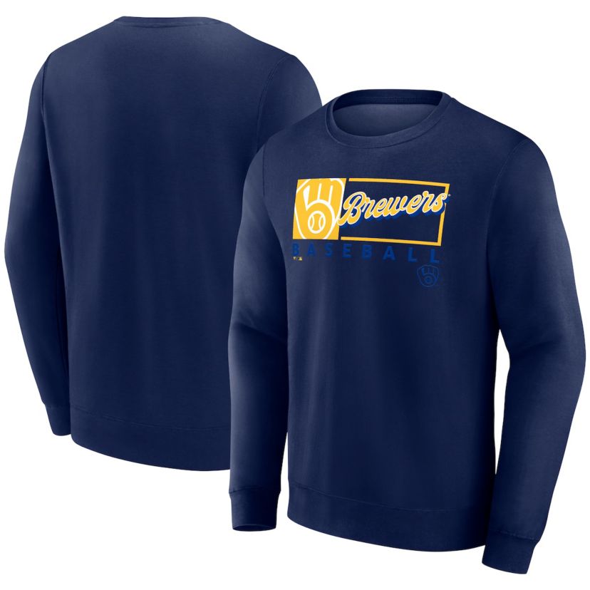 MLB Fanatics Milwaukee Brewers Focus Fleece Pullover Sweatshirt
