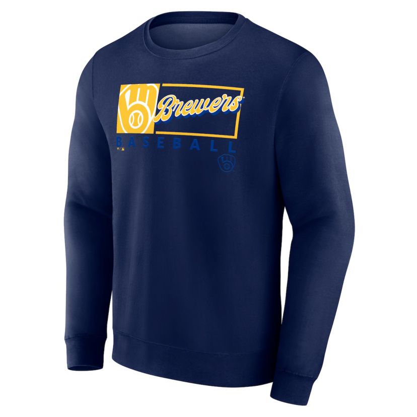 MLB Fanatics Milwaukee Brewers Focus Fleece Pullover Sweatshirt