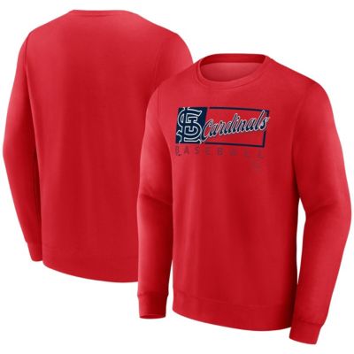 Men's MLB Fanatics St. Louis Cardinals Focus Fleece Pullover Sweatshirt, Red, Medium