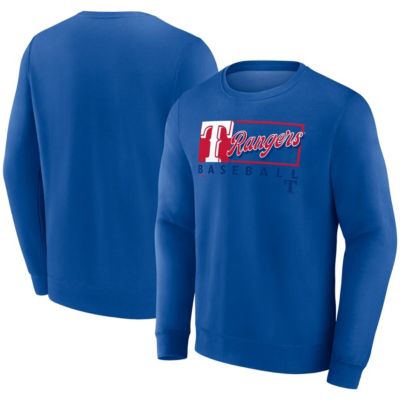 Men's MLB Fanatics Texas Rangers Focus Fleece Pullover Sweatshirt, Small