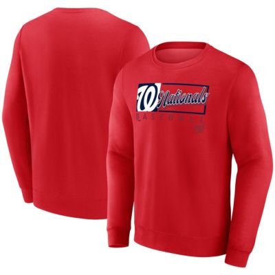 Men's MLB Fanatics Washington Nationals Focus Fleece Pullover Sweatshirt, Red, Small