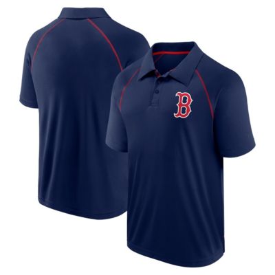 Men's Boston Red Sox MLB Fanatics Boston Sox Strong Alone Raglan Polo, Navy Blue, Small