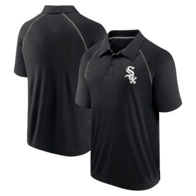 Men's Chicago White Sox MLB Fanatics Chicago Sox Strong Alone Raglan Polo, Black, Medium