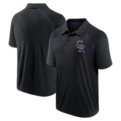 Men's MLB Fanatics Colorado Rockies Strong Alone Raglan Polo