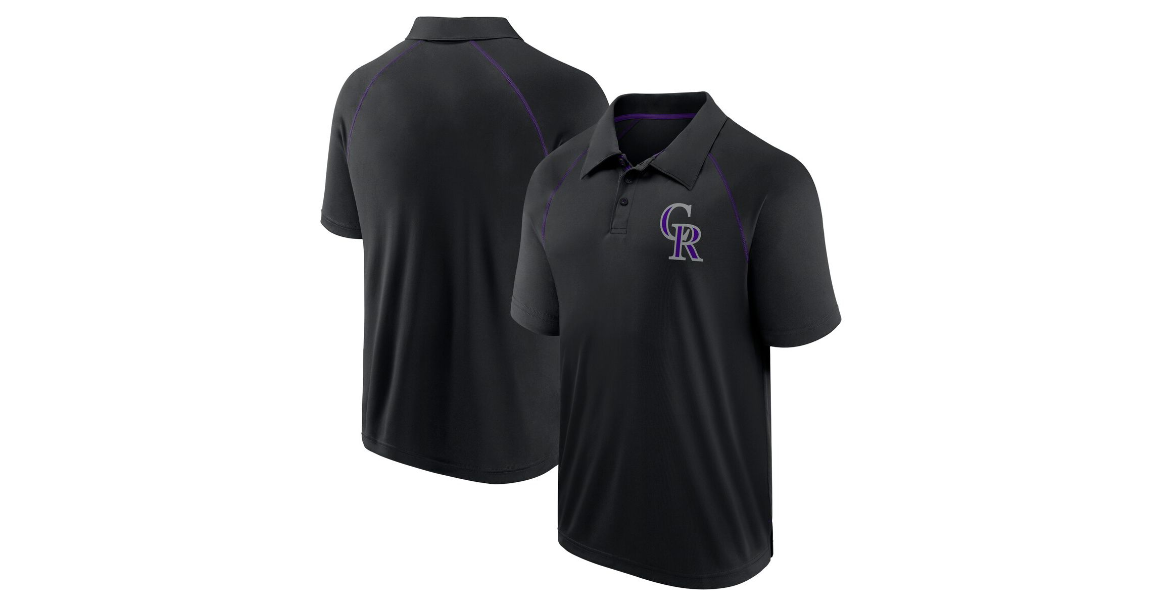 MLB Fanatics Colorado Rockies Strong Alone Raglan Polo