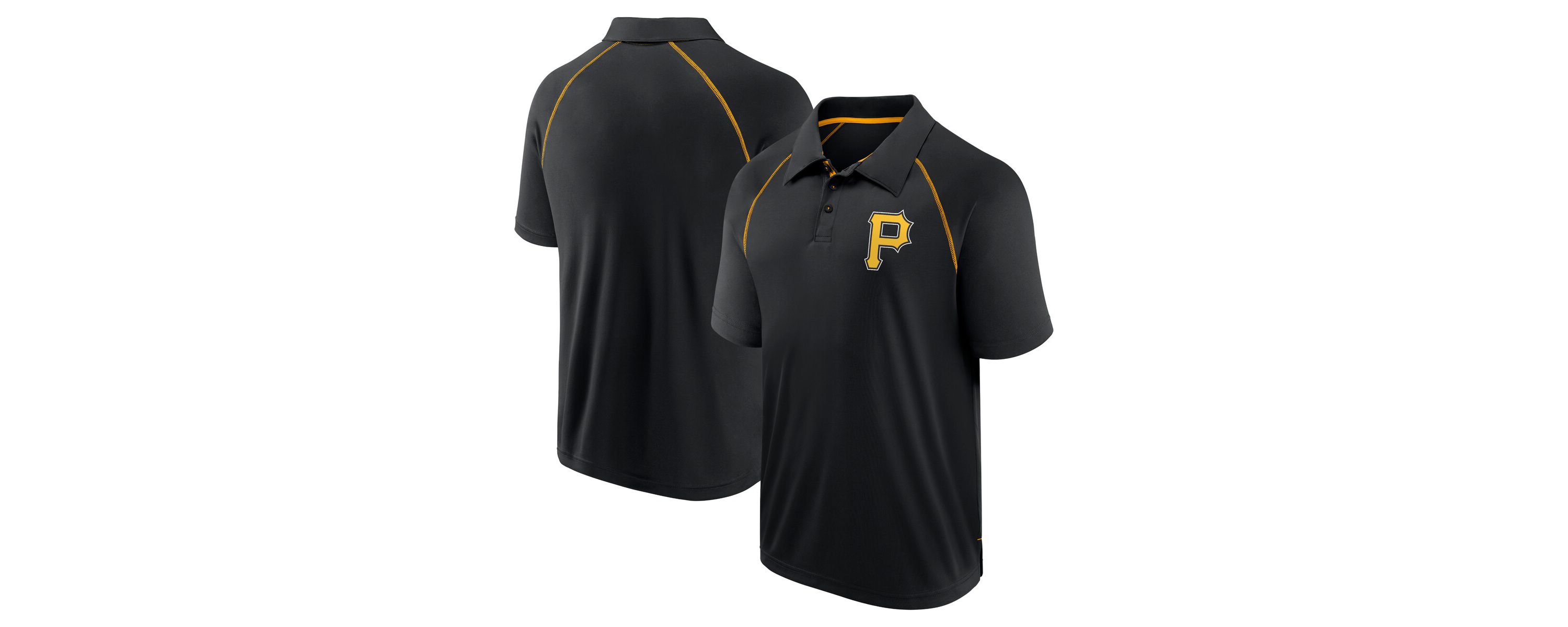 MLB Fanatics Pittsburgh Pirates Strong Alone Raglan Polo