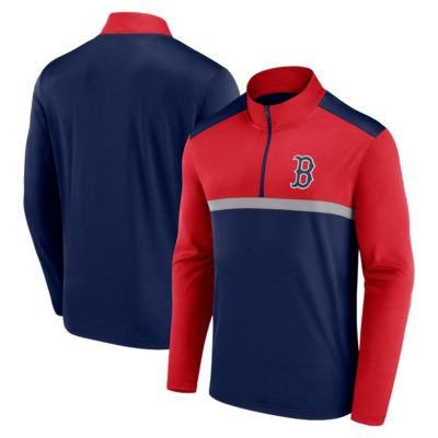 Men's Boston Red Sox MLB Fanatics Boston Sox Unstoppable Quarter-Zip Top, Navy Blue, Small