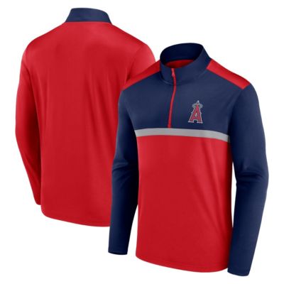 Men's MLB Fanatics Los Angeles Angels Unstoppable Quarter-Zip Top, Red, Small