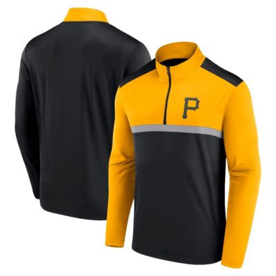 Men's MLB Fanatics Pittsburgh Pirates Unstoppable Quarter-Zip Top, Black, Small