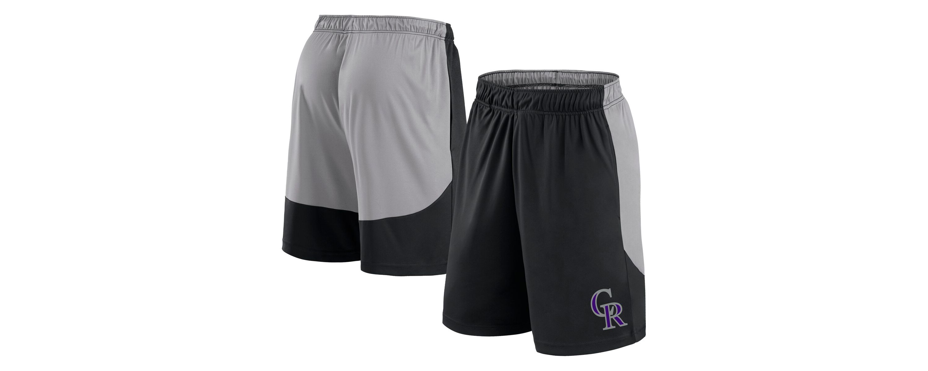 MLB Fanatics Black/Gray Colorado Rockies Go Hard Shorts