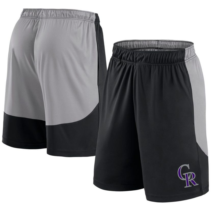 MLB Fanatics Black/Gray Colorado Rockies Go Hard Shorts