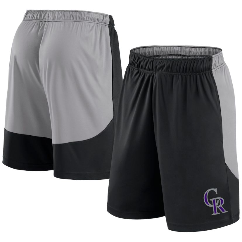 MLB Fanatics Black/Gray Colorado Rockies Go Hard Shorts
