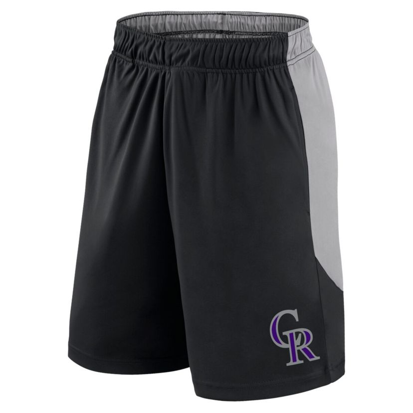 MLB Fanatics Black/Gray Colorado Rockies Go Hard Shorts