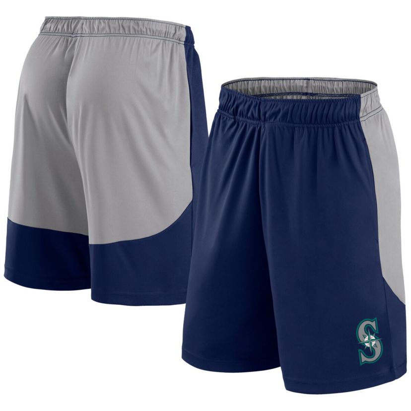 MLB Fanatics Navy/Gray Seattle Mariners Go Hard Shorts