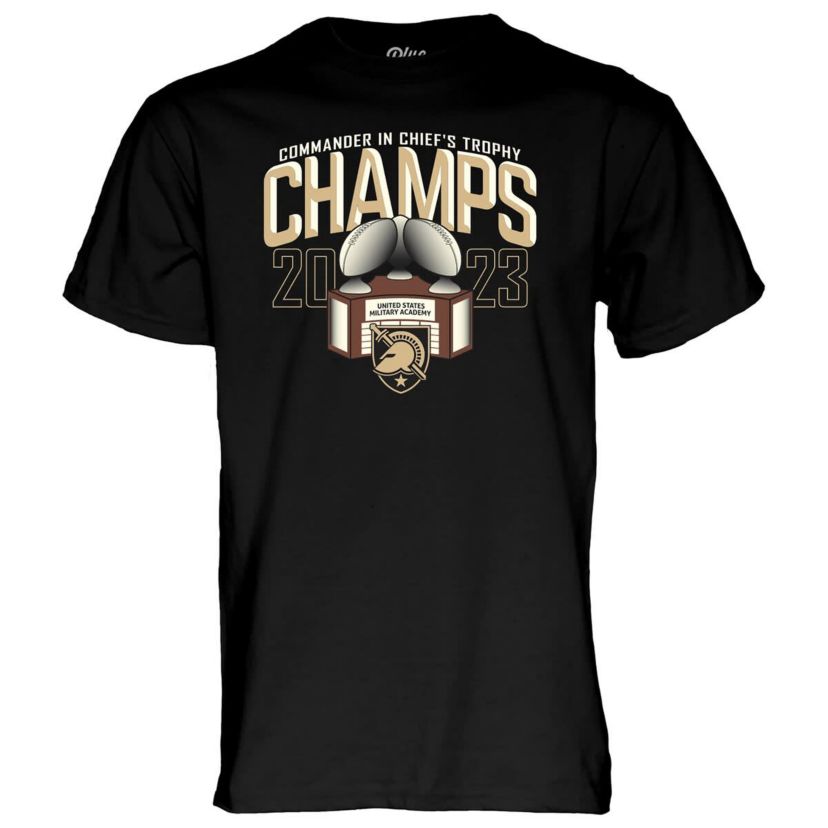 Army Black Knights NCAA Army Knights 2023 Commander-in-Chiefs Trophy Winner T-Shirt