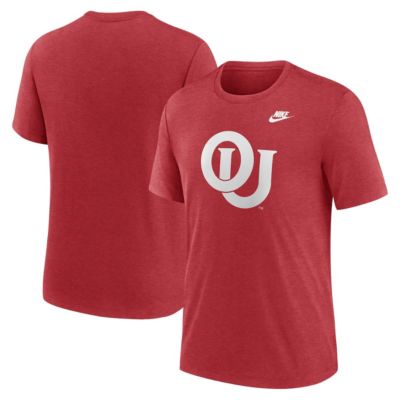 Men's NCAA Nike Oklahoma Sooners Blitz Legacy Primary Tri-Blend T-Shirt, Crimson, 2XL