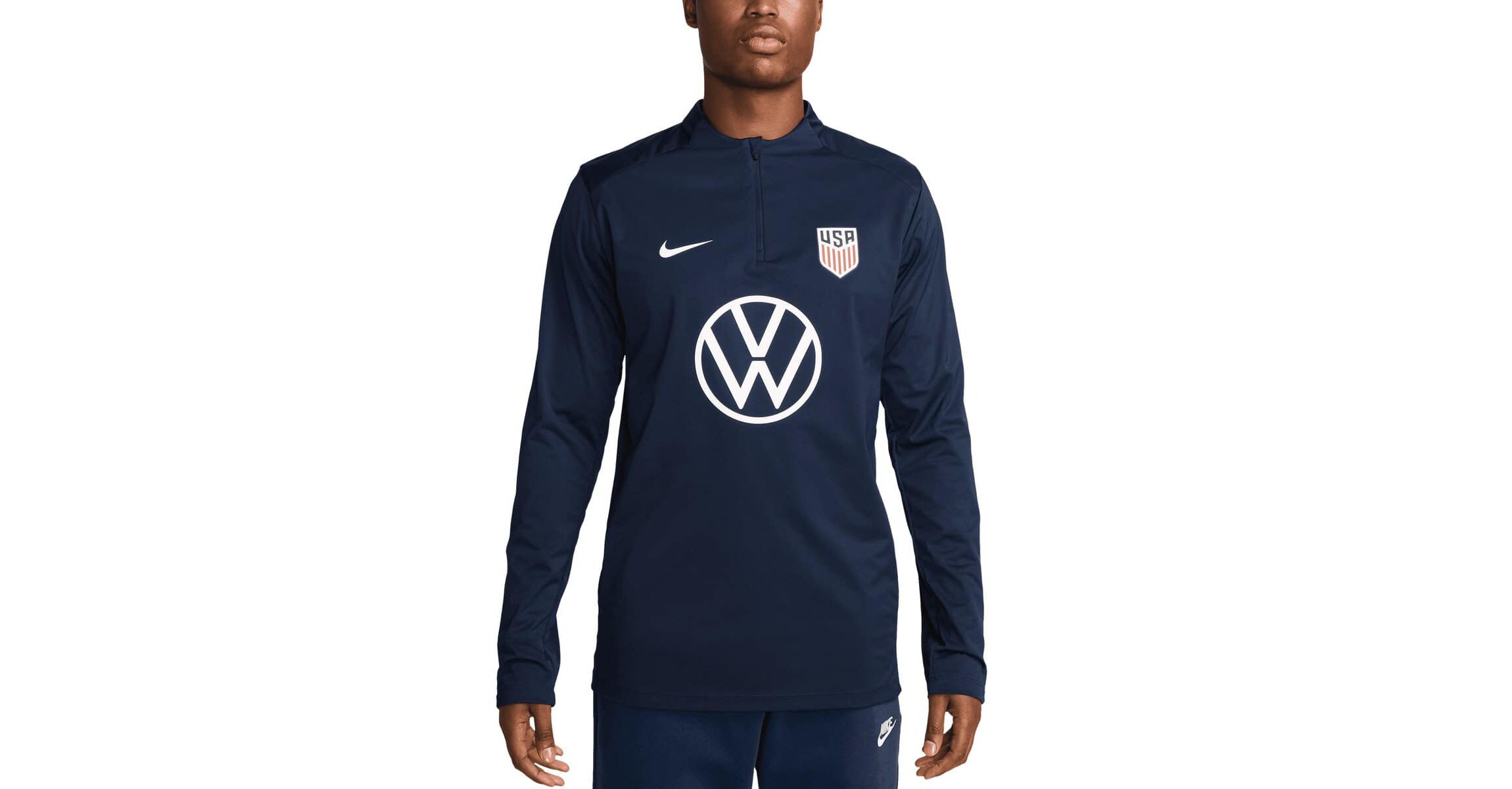 Soccer National Teams Nike USMNT 2024 Strike Drill Performance Quarter-Zip Pullover Top