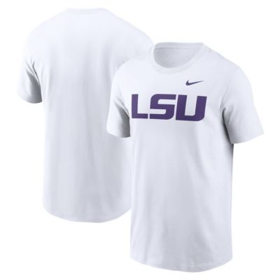 Men's NCAA Nike LSU Tigers Primetime Evergreen Logo T-Shirt, White, 2XL