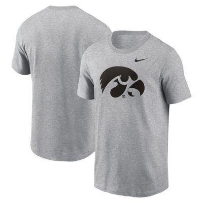 Men's NCAA Nike Iowa Hawkeyes Primetime Evergreen Logo T-Shirt, Gray, 2XL