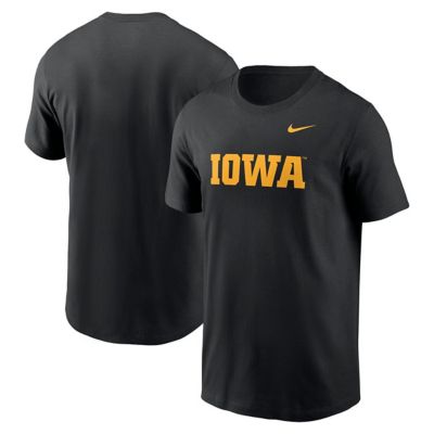 Men's NCAA Nike Iowa Hawkeyes Primetime Wordmark T-Shirt, Black, 2XL